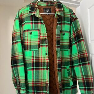 Houston Green Target Collected Green Plaid Jacket SZ Medium